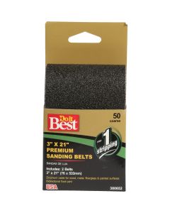 Do it Best 3 In. x 21 In. 80 Grit Heavy-Duty Premuim Sanding Belt (2-Pack)