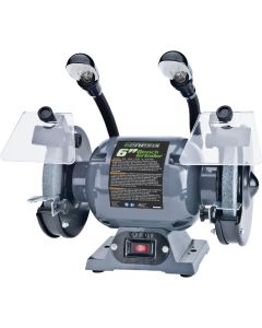 Genesis 6 In. 1/2 HP Bench Grinder with Lights