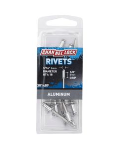 Channellock 3/16 In. Dia. x 1/8 In. Grip Aluminum POP Rivet (18-Pack)