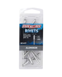 Channellock 3/16 In. Dia. x 1/4 In. Grip Aluminum POP Rivet (15-Pack)