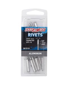 Channellock 3/16 In. Dia. x 5/8 In. Grip Aluminum POP Rivet (10-Pack)