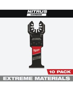 Milwaukee NITRUS CARBIDE 1-3/8 In. Extreme Materials Universal Fit OPEN-LOK Oscillating Blade (10-Pack)