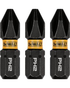 DEWALT FlexTorq 1 In. #2 Phillips Impact Screwdriver Bit (3-Pack)