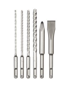 Milwaukee 6-Piece SDS Plus MX4 4-Cutter & Chisel Kit