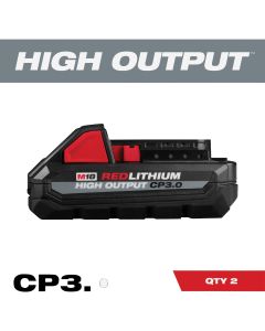 Milwaukee M18 REDLITHUM 18 Volt Lithium-Ion 3.0 Ah High Output CP3.0 Tool Battery (2-Pack)