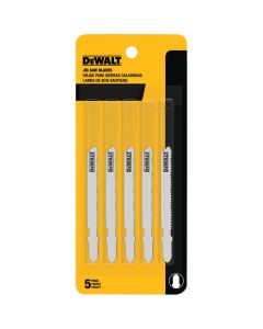 DeWalt T-Shank 3 In. x 24 TPI High Carbon Steel Jig Saw Blade, Thin Metal (5-Pack)