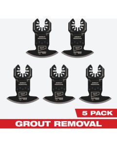 Milwaukee OPEN-LOK DIAMOND MAX Diamond Grit Grout Removal Oscillating Blade (5-Pack)