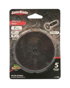 Gator Blade Type 1 3 In. x 3/32 In. x 3/8 In. Metal Cut-Off Wheel (5-Pack)