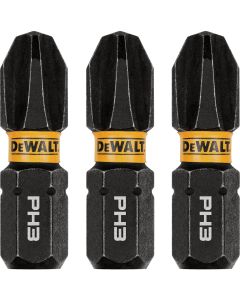 DEWALT FlexTorq 1 In. #3 Phillips Impact Screwdriver Bit (3-Pack)