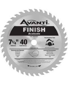 Avanti 7-1/4 In. 40-Tooth Finish Circular Saw Blade