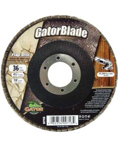 Gator Blade 4-1/2 In. x 7/8 In. 36-Grit Type 29 Angle Grinder Flap Disc