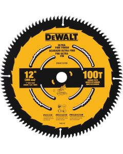 DEWALT 12 In. 100-Tooth Ultra Fine Finish Circular Saw Blade