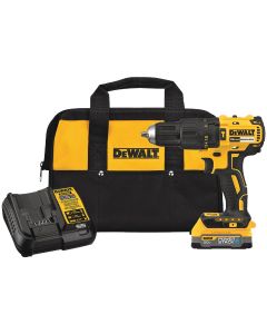 DeWalt 20-Volt MAX Lithium-Ion Brushless 1/2 In. Compact Cordless Hammer Drill Kit with POWERSTACK Battery