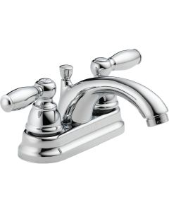 Peerless Claymore Chrome 2-Handle Lever 4 In. Centerset Bathroom Faucet with Pop-Up