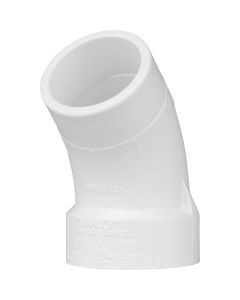 Charlotte Pipe 1-1/2 In. Schedule 40 45 Deg. DWV PVC Street Elbow (1/8 Bend)