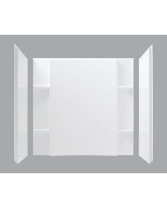 Sterling 3-Piece 48 In. W. x 55-1/8 In. H. x 36 In. D. White Shower Wall Set