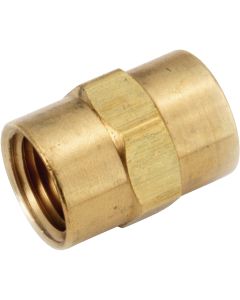 Anderson Metals 3/8 In. Yellow Brass Coupling