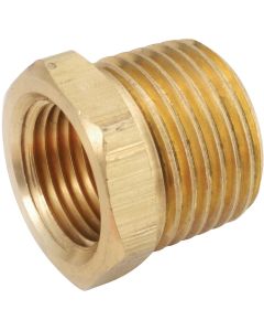 Anderson Metals 1/4 In. MPT x 1/8 In. FPT Yellow Brass Hex Reducing Bushing