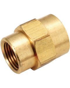 Anderson Metals 1/4 In. x 1/8 In. Yellow Brass Reducing Coupling