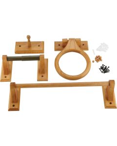 Home Impressions Sierra Medium Oak Bath Hardware Set