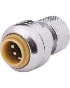 SharkBite 1/4 In. x 3/8 In. Push-to-Connect Brass Stop Valve Adapter