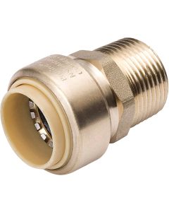 ProLine 1 In. x 1 In. MPT Brass Push Fit Adapter