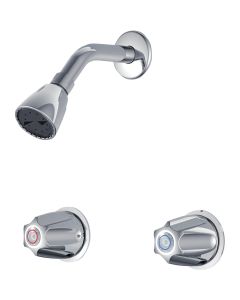 Home Impressions Chrome 2 Metal Handle Compression Shower Faucet