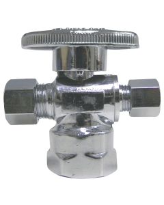 ProLine 1/2 In. FIP x 3/8 In. C x 1/4 In. C Brass Cross Valve