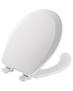 Mayfair Round Open Front White Toilet Seat with Cover