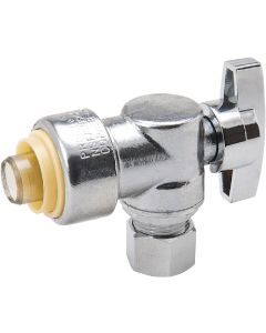 ProLine 1/2 In. PF x 3/8 In. OD Brass Push Angle Valve