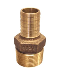 Merrill 1-1/4 In. MIP x 1 In. Insert Red Brass Hose Barb Reducing Adapter