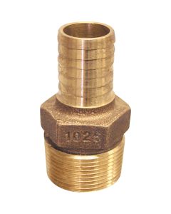 Merrill 1 In. MIP x 1-1/4 In. Insert Red Brass Hose Barb Reducing Adapter