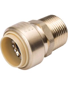 ProLine 1/2 In. x 1/2 In. MPT Brass Push Fit Adapter