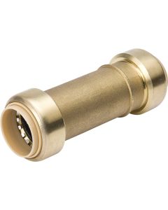 ProLine 1/2 In. x 1/2 In. Brass Push Fit Repair Coupling