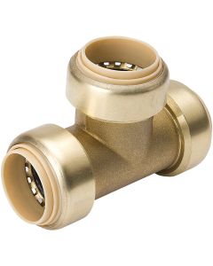 ProLine 1/2 In. X 1/2 In. X 1/2 In. Brass Push Fit Tee