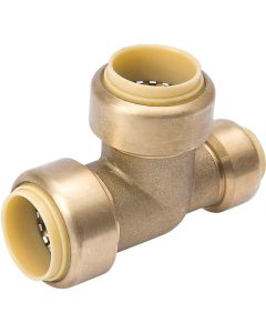 ProLine 3/4 In. x 1/2 In. x 3/4 In. Push Fit Brass Tee