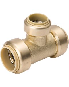 ProLine 3/4 In. x 3/4 In. x 1/2 In. Push Fit Brass Tee