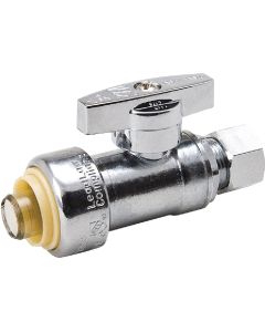 ProLine 1/2 In. PF x 3/8 In. OD Brass Push Straight Valve