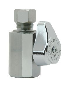 BrassCraft 1/2 In. FIP x 3/8 In. OD CMP Brass Quarter Turn Straight Valve