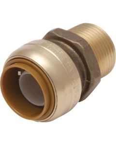 SharkBite 3/4 In. x 1/2 In. MNPT Bullnose Brass Push-to-Connect Male Adapter