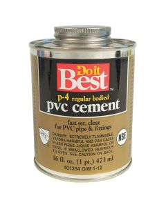 Do it Best 16 Oz. Regular Bodied Clear PVC Cement