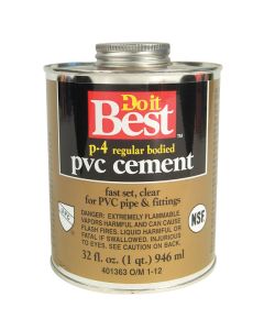 Do it Best 32 Oz. Regular Bodied Clear PVC Cement