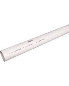 Charlotte Pipe 3 In. x 20 Ft. Cold Water Schedule 40 PVC Pressure Pipe, Belled End