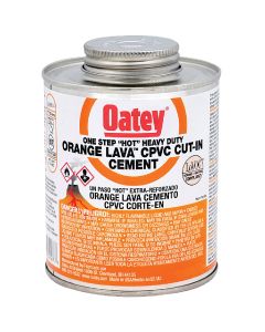 Oatey 8 Oz. Orange Lava One-Stop "Hot" Heavy-Duty CPVC Cement