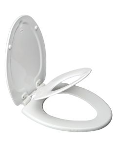 Mayfair NextStep2 Elongated Closed WhisperClose White Enameled Wood Toilet Seat