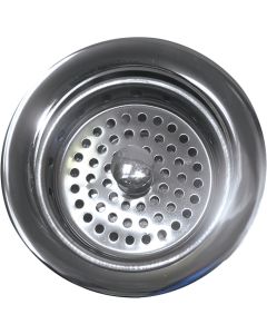 Lasco 3-1/2 In. Chrome Heavy-Duty Basket Strainer Assembly for Kohler