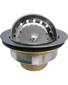 Lasco 3-1/2 In. Chrome Basket Strainer Assembly