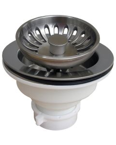 Lasco 3-1/2 In. Heavy-Duty Basket Strainer Assembly, Satin Nickel