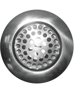 Lasco 3-1/2 In. Opening Chrome Plated Stainless Steel Flat Top Strainer Assembly