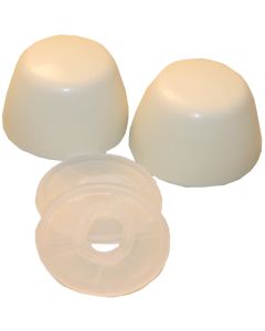 Lasco Round Almond Plastic Snap-On Toilet Bolt Caps (2 Ct.)